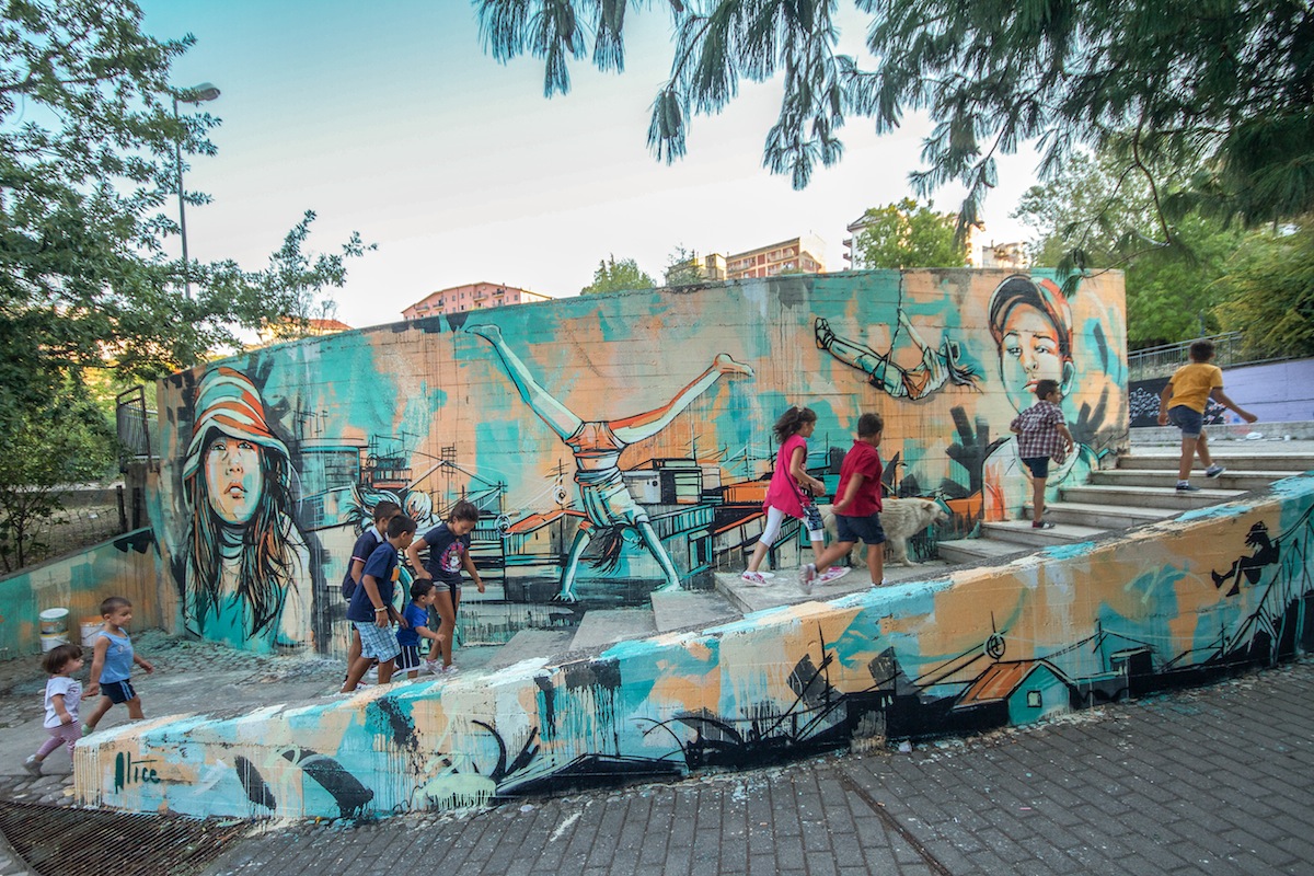 Street Art by Alice Pasquini In Barile, Potenza, Italy on Cantinando 2012