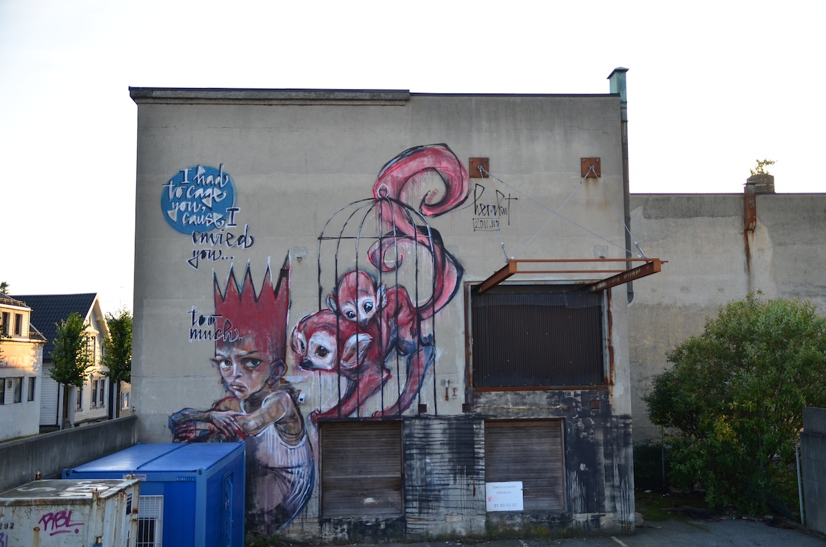 Street Art by Herakut in Stavanger, Norway