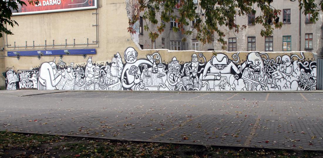 10 Galeria Urban Art Forms in Lodz, Poland. By Krik