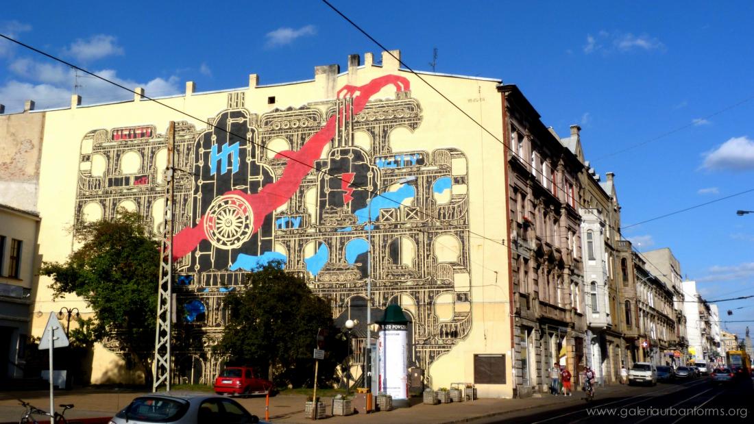 12 Galeria Urban Art Forms in Lodz, Poland. By M-Cityg