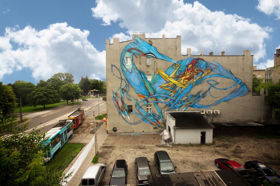 20 Galeria Urban Art Forms in Lodz, Poland. By Shida