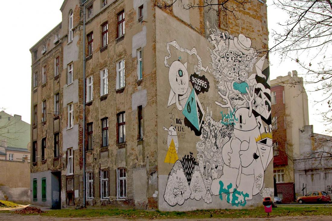 6 Galeria Urban Art Forms in Lodz, Poland. By Gregor Ciah Ciah