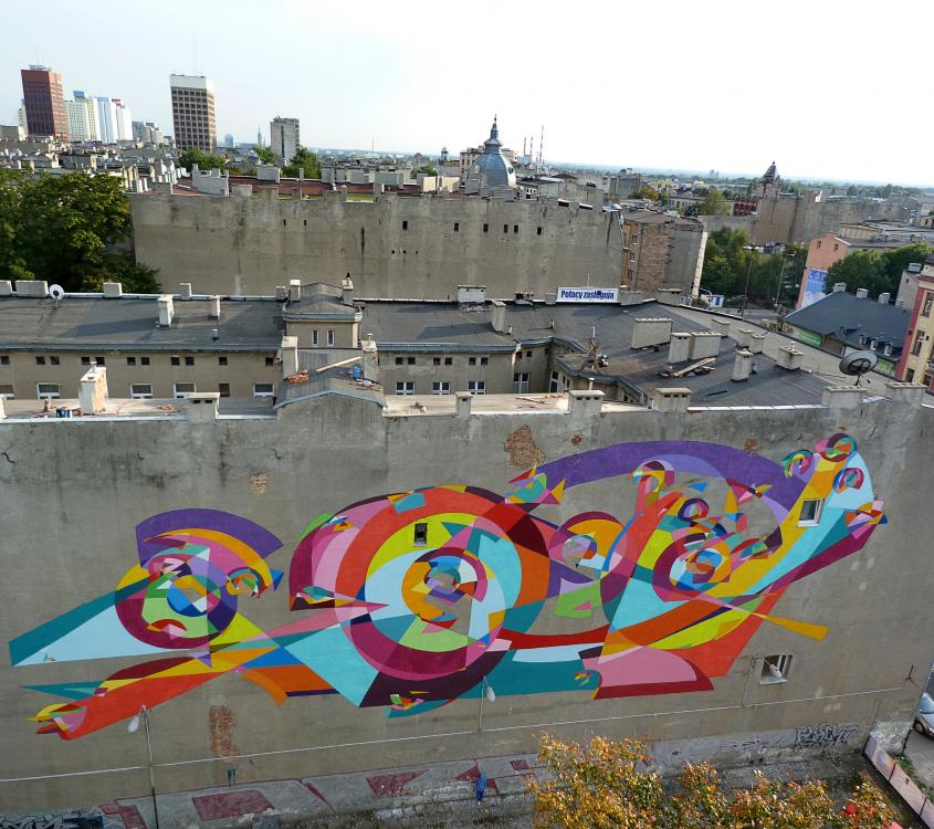 9 Galeria Urban Art Forms in Lodz, Poland. By Kenor 2
