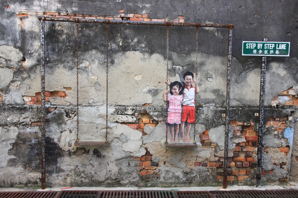 Street Art by Ernest Zacharevic in Penang, Malaysia 3462