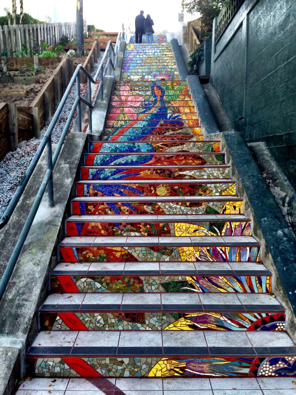 Mosaic Staircase in Inner Sunset, San Francisco, USA 1