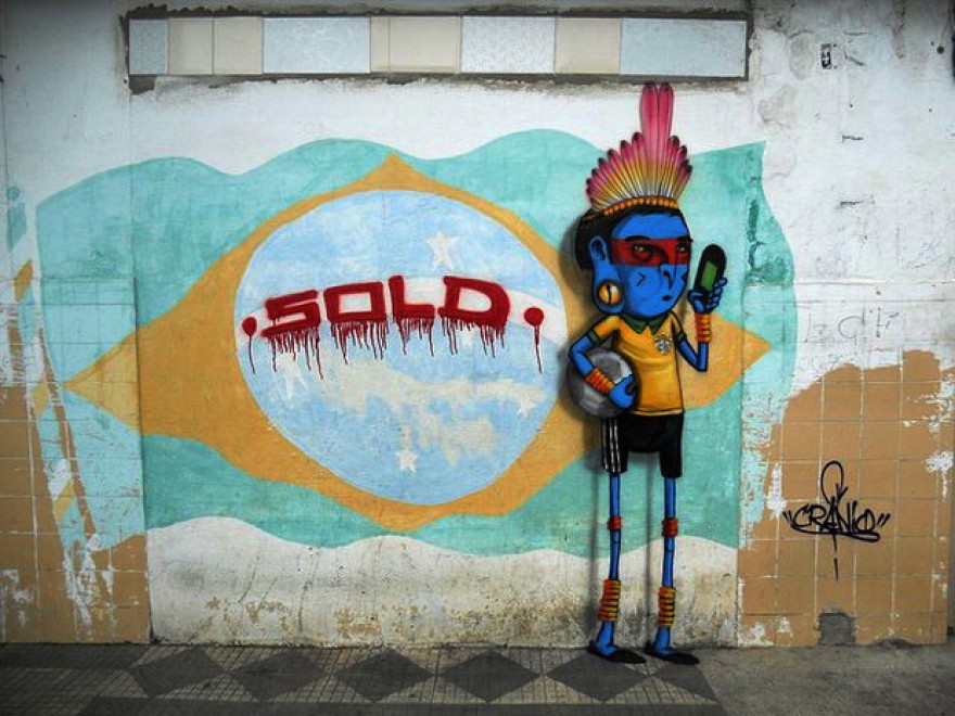 Street Art FIFA World Cup in Rio de Janeiro, Brazil 545643577dhfhf