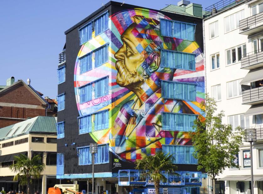 Street Art by Eduardo Kobra in Borås, Sweden 1